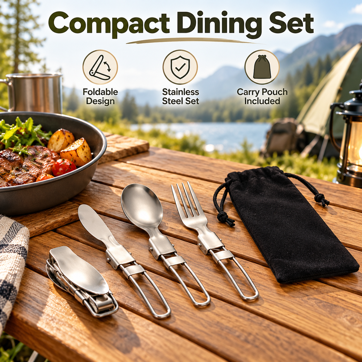 Portable Folding Cutlery Set