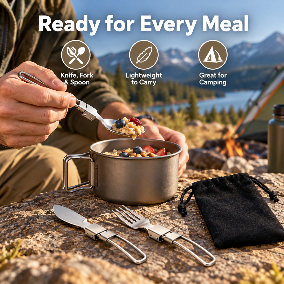 Portable Folding Cutlery Set