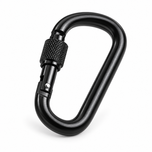 Locking D-Shaped Utility Carabiner
