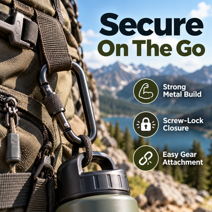 Locking D-Shaped Utility Carabiner